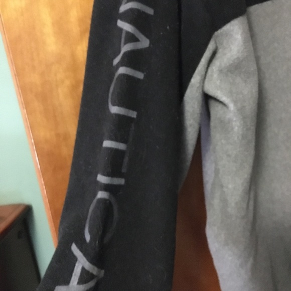 Nautica Men's 1/4 Zip Medium Long Sleeve Fleece Pullover Coat Color Block (T117) - Picture 6 of 7